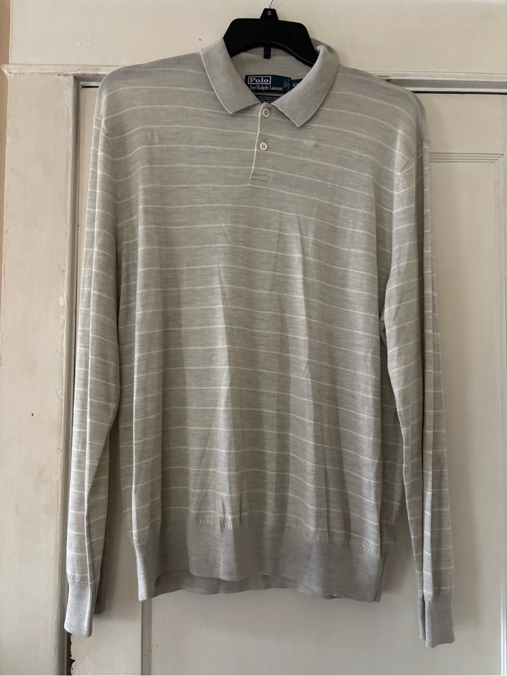 Ralph Lauren Gray Striped Knit Polo